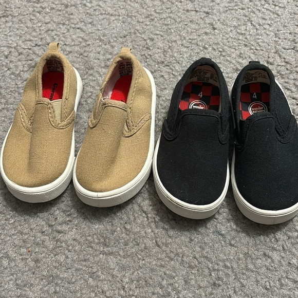 wonder nation Other - Wonder Nation Timmy Casual Canvas Slip On Shoes/ Size: 4 Black and tan